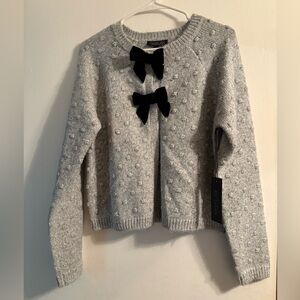 NWT Rachel Zoe New York Dotted Sweater with Bows